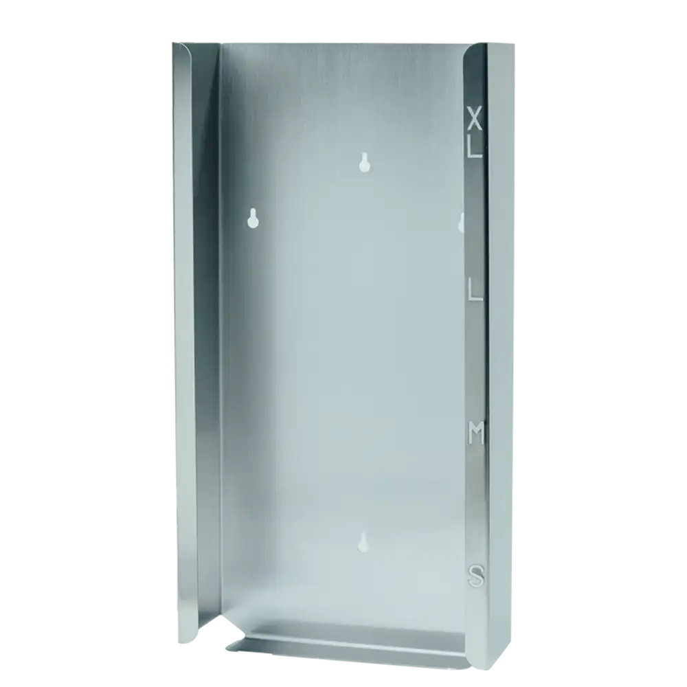 Disposable glove dispenser, glove dispenser holder, 260 x 515 x 98 mm, stainless steel