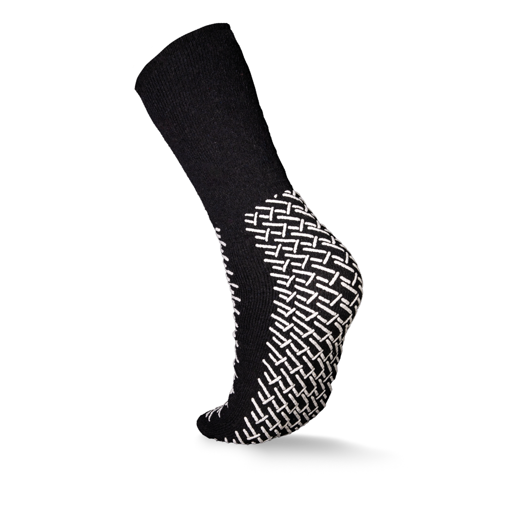 ECO-PLUS non-slip socks, size X-wide, anthracite