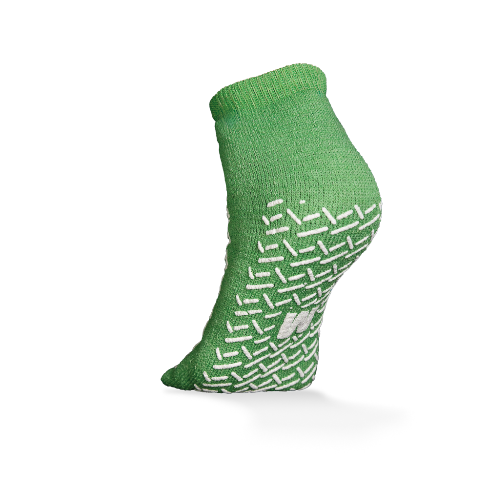 ECO-PLUS Anti-slip socks, size M, green