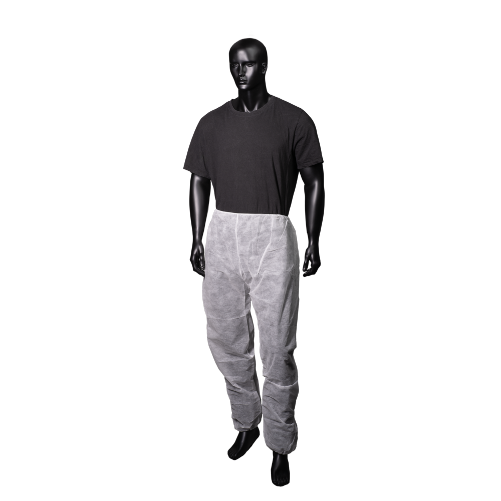 Disposable polypropylene non-woven trousers, white, size XL, Med-Comfort