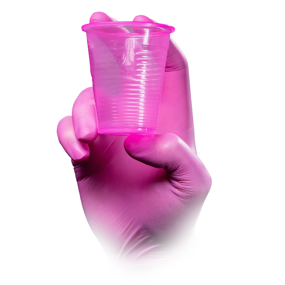 PE Mouthwash cup, 180 ml, colour pink, polyethylene: buy sturdy, non-slip PE Mouthwash cup with rounded rim for dental treatments.