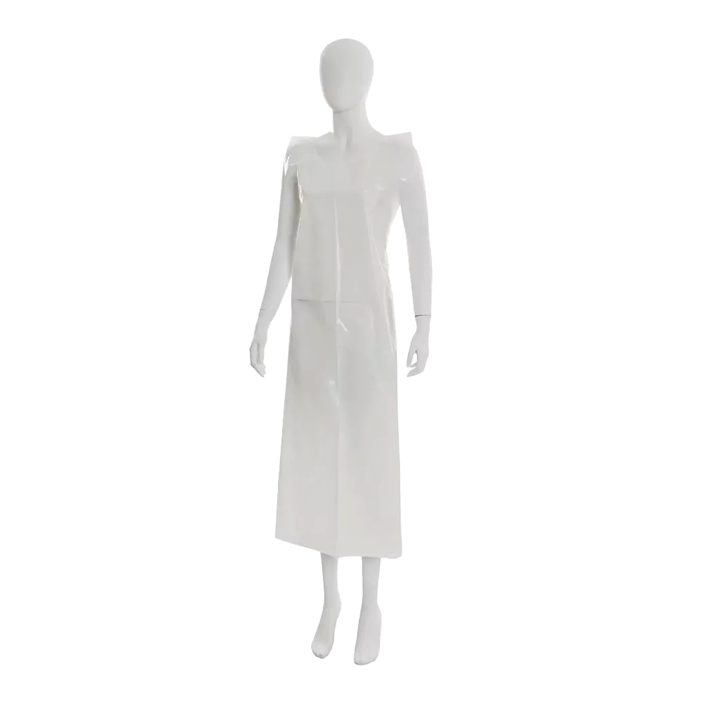 Disposable aprons,white, smooth surface, 75 x 140 cm, polyethylene, Med-Comfort