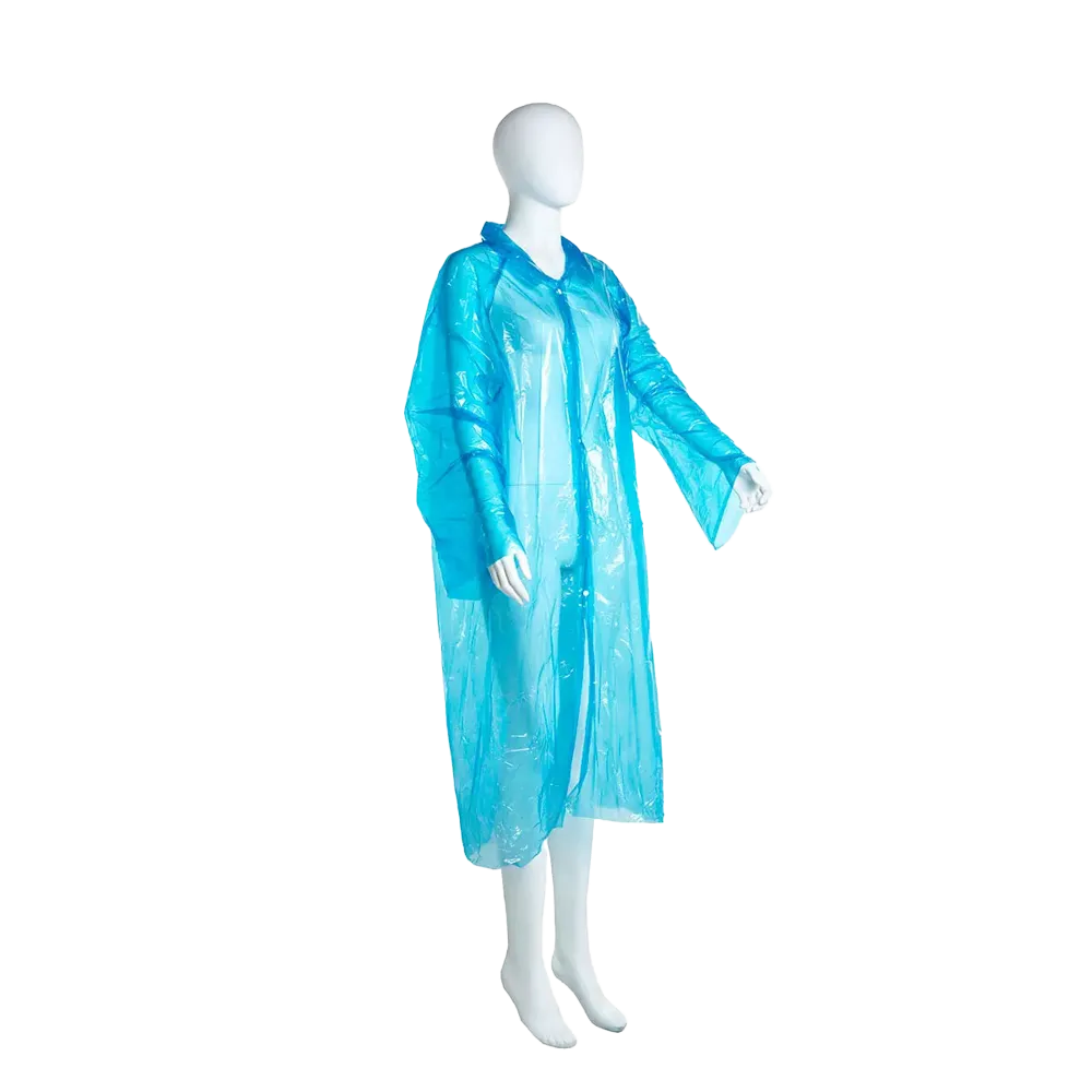 PE Disposable visitor gowns, blue, 115 x 150 cm, medium, Med-Comfort