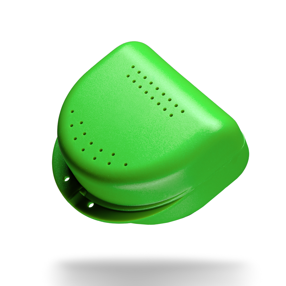 PP Dental braces box for adults, 80 x 80 x 45 cm, lime, light green, polypropylene: buy sturdy and robust braces box for storing braces.