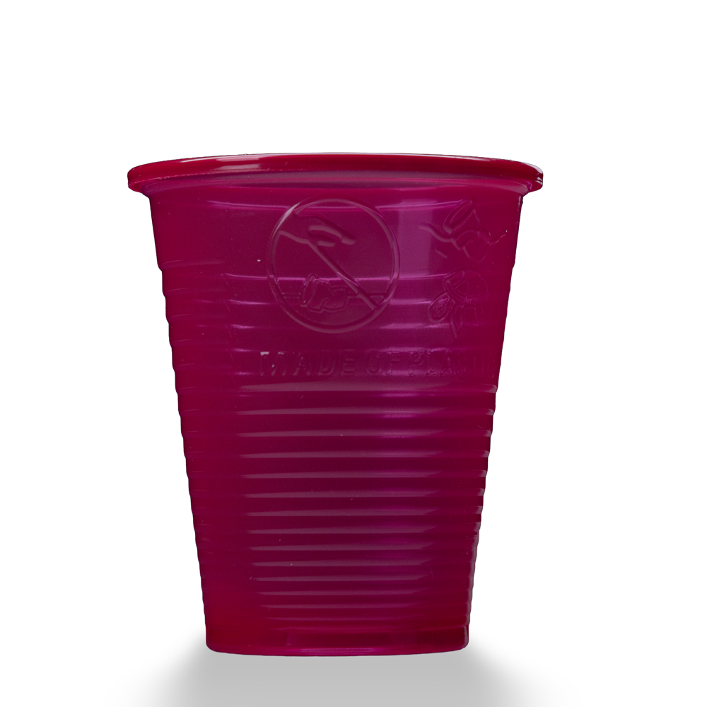 PE Mouthwash cup, 180 ml, colour wine red, polyethylene: buy sturdy, non-slip PE Mouthwash cup with rounded rim for dental treatments.