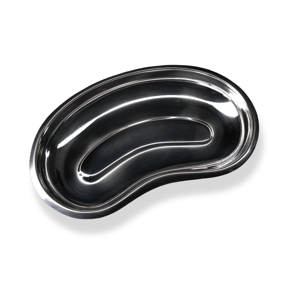 Stainless steel kidney dish, shiny silver, 250 x 40 mm