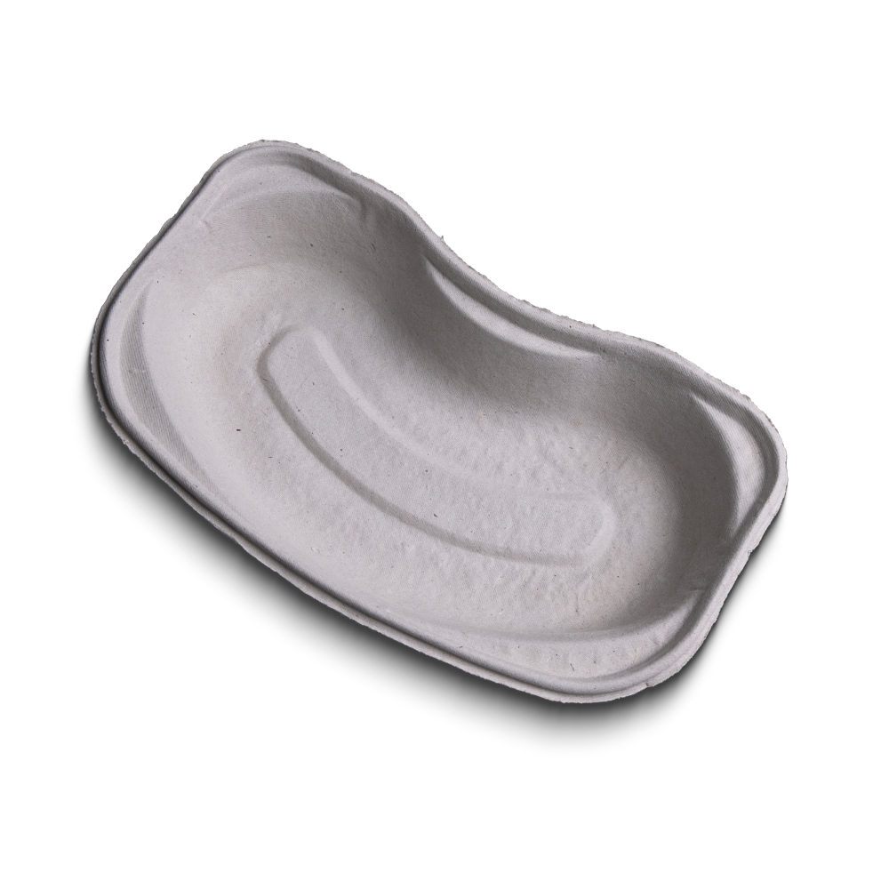Disposable fibre kidney tray, white, 252 x 150 x 48 mm, 700 ml
