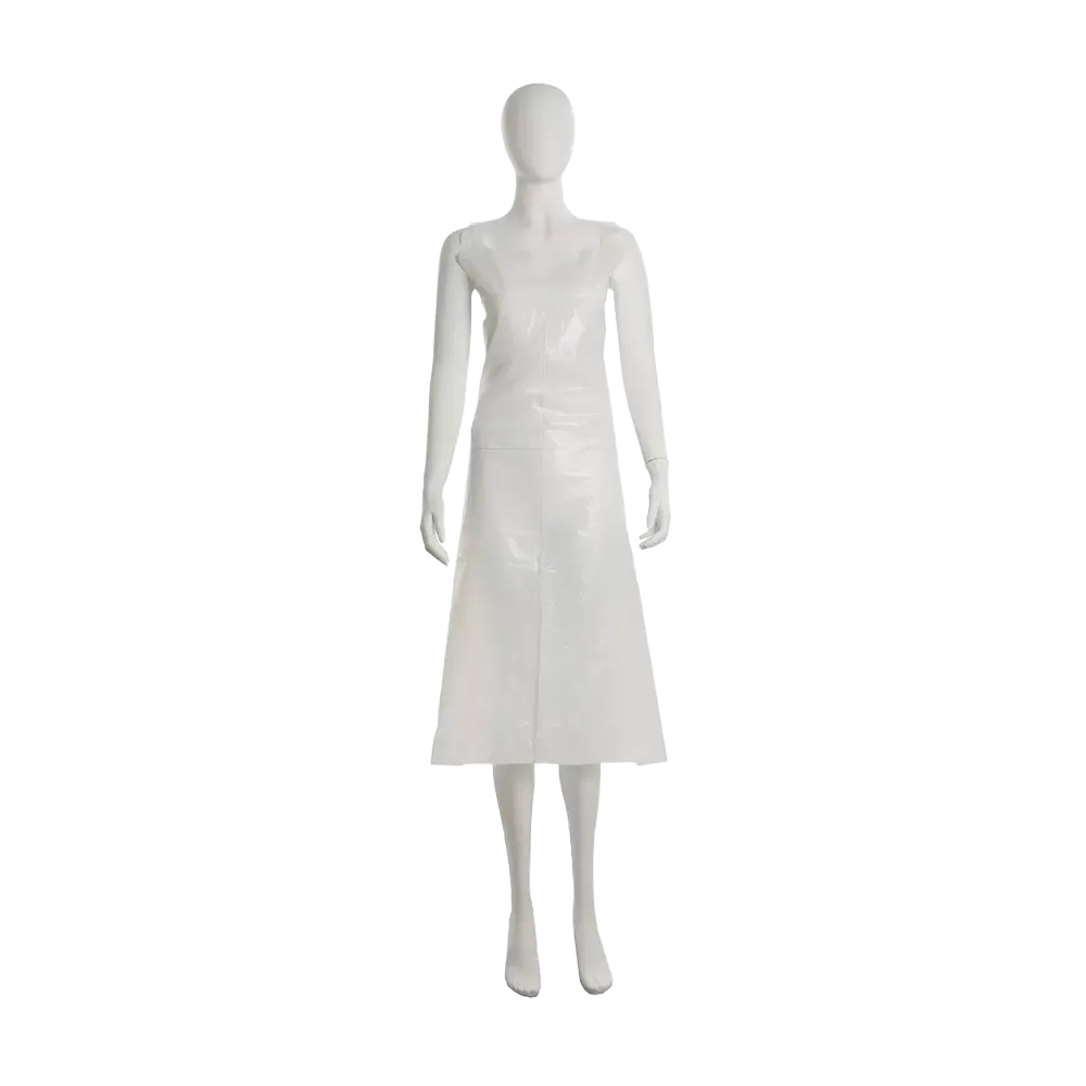 Disposable aprons, white, smooth surface, 80 x 140cm, polyethylene, Med-Comfort