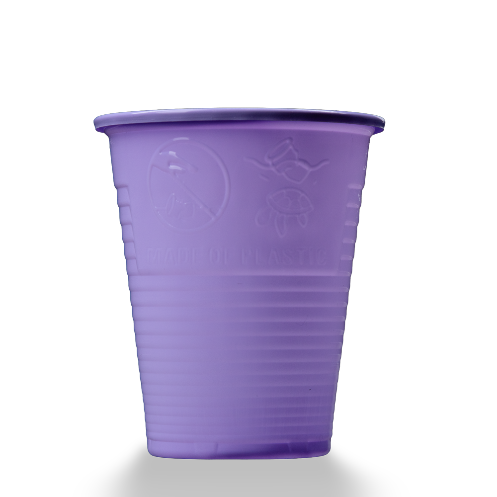PE Mouth rinsing cup, 180 ml, colour purple, polyethylene