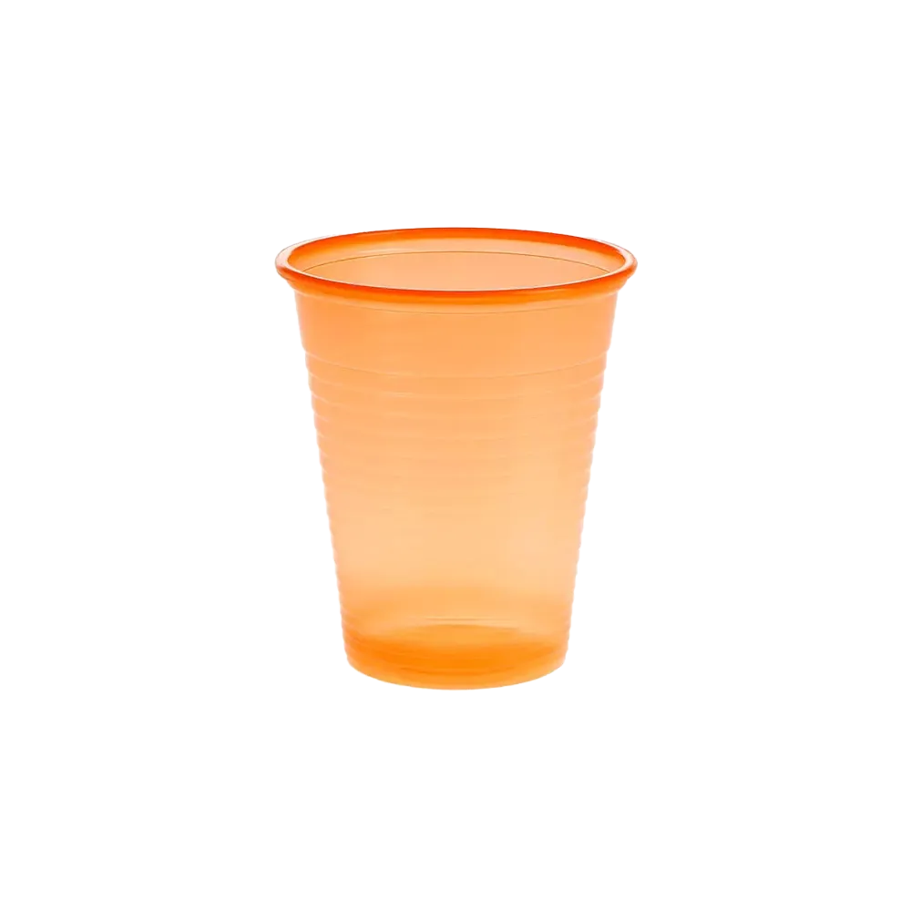 PE Mouth rinsing cup, 180 ml, colour orange, polyethylene: buy sturdy, non-slip PE Mouth rinsing cup with rounded rim for dental treatments.