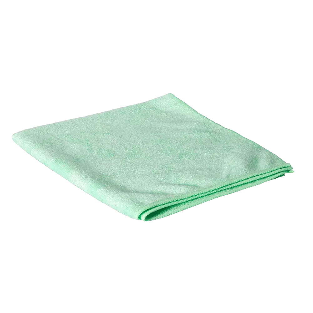 Microfibre cloth, colour green, 40 x 40 cm, Clean-Comfort: buy washable microfibre cloths for cleaning in different colours for different hygiene areas.