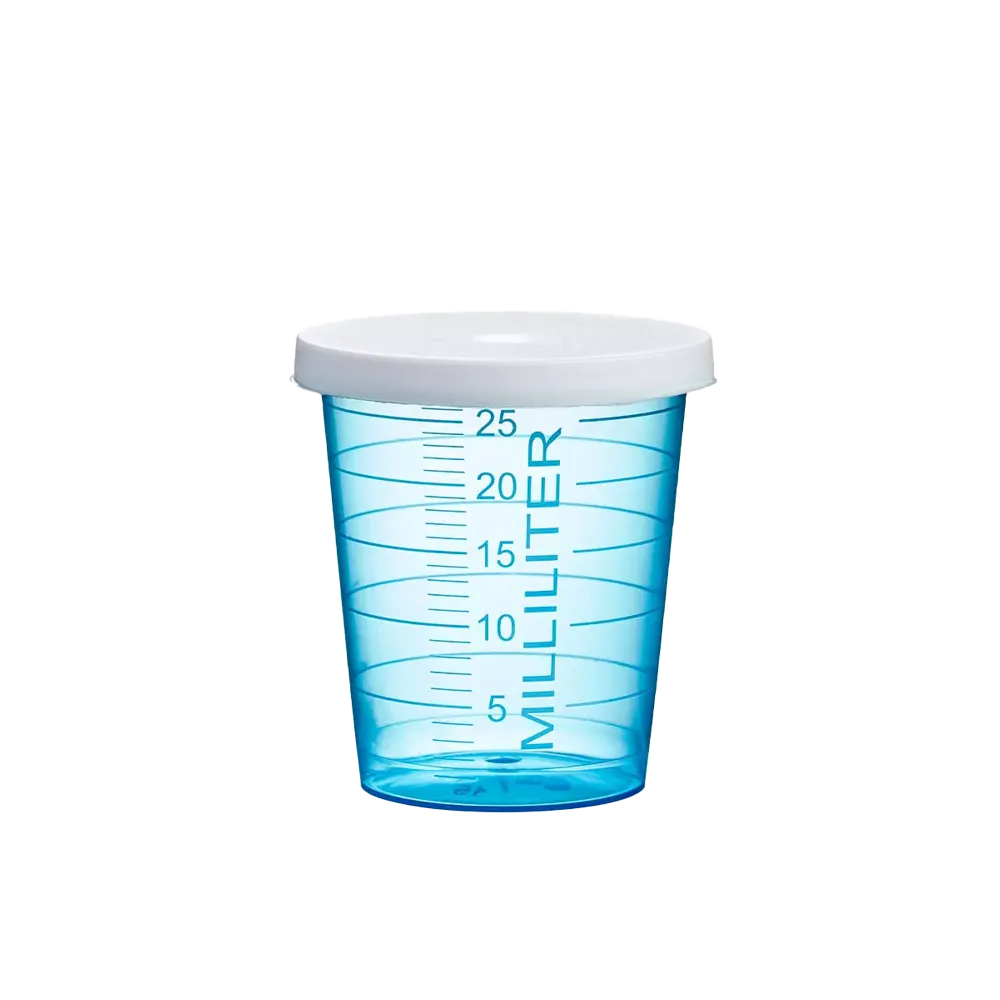 PE Disposable lid in bag for medicine cups L-09170, white