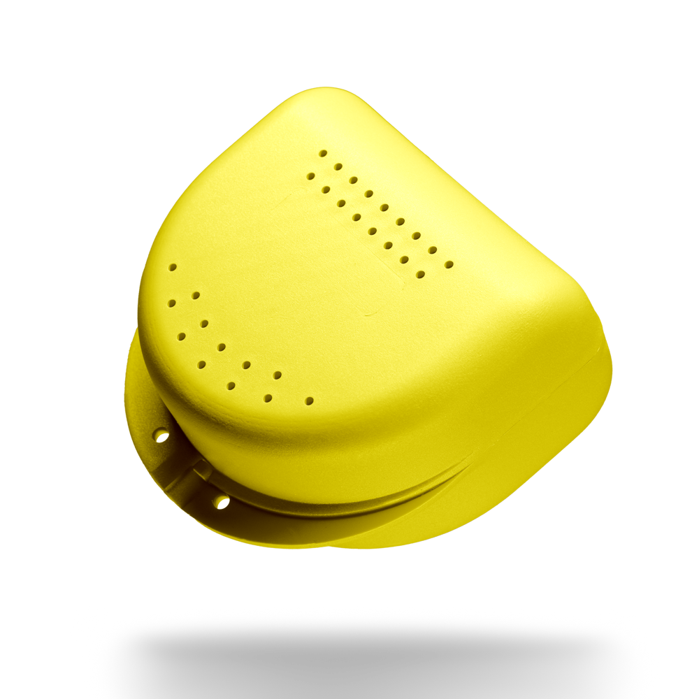 PP Dental braces box for adults, 80 x 80 x 45 cm, yellow, polypropylene: buy stable and robust braces box for storing braces.