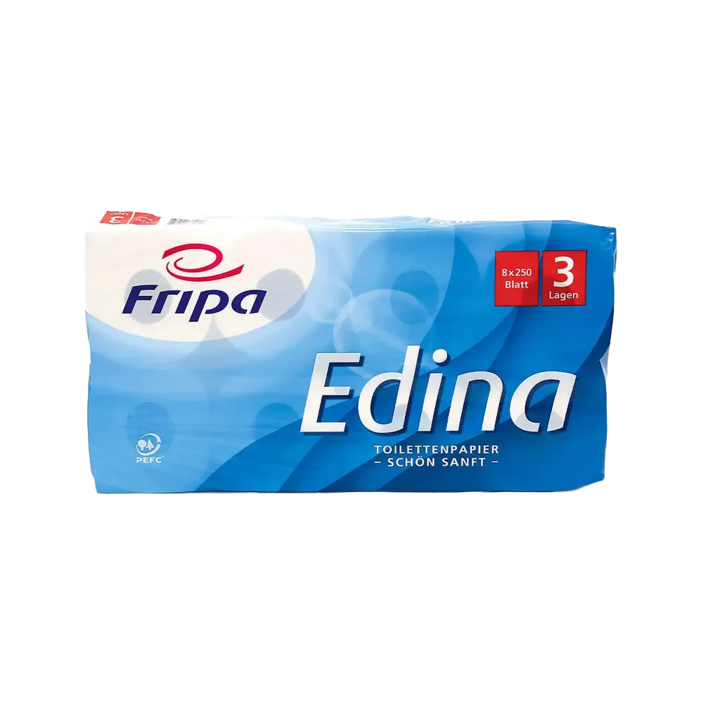 Toilet paper, 3-ply, 72 rolls, Edina: buy 3-ply toilet paper in bulk.