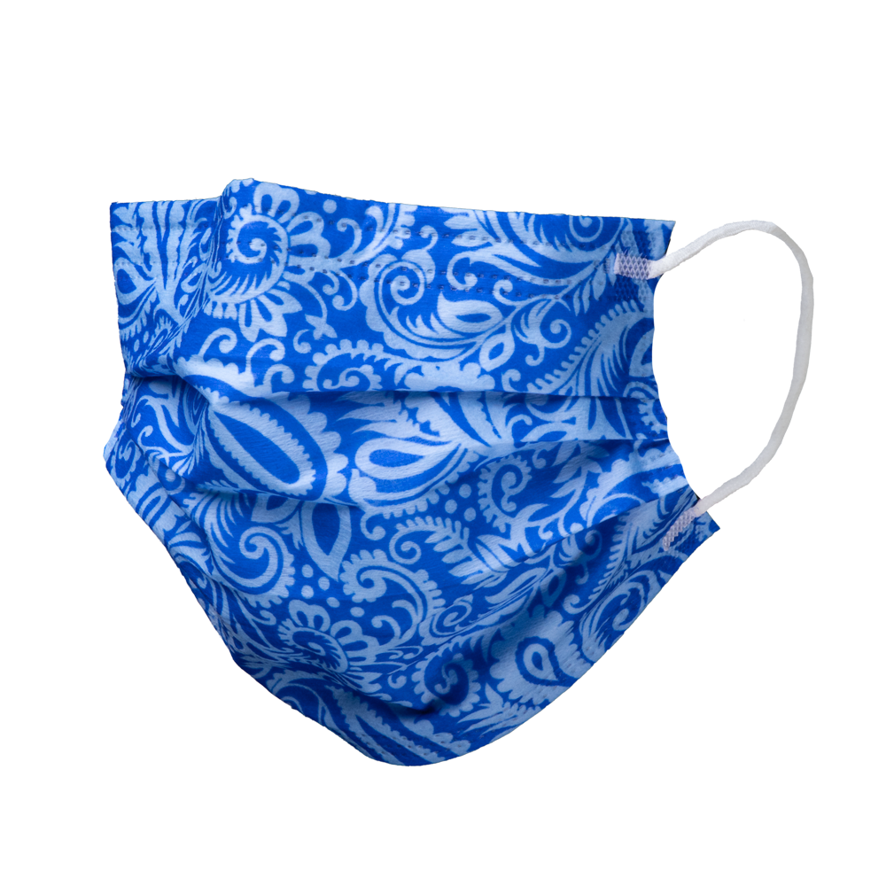 Surgical mask, dark blue, blueberry, type II, Style by Med-Comfort: 3-lg. Buy fleece mouth nose protection as a disposable mask.