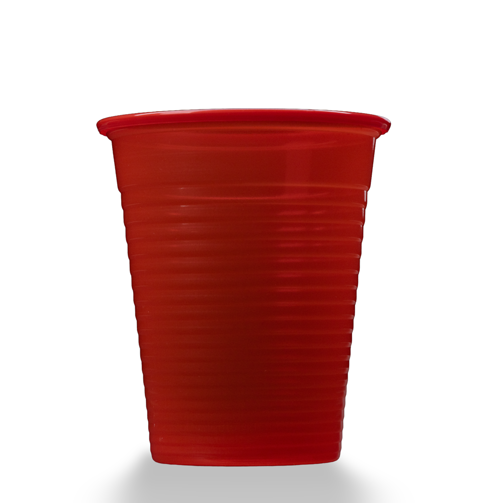 PE Mouth rinsing cup, 180 ml, colour red, polyethylene: buy sturdy, non-slip PE Mouth rinsing cup with rounded rim for dental treatments.