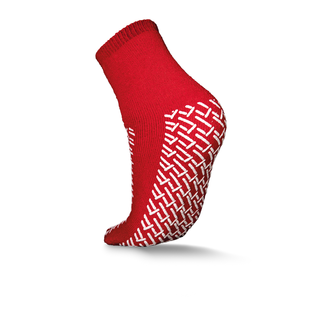 ECO-PLUS Anti-slip socks, size Universal, red