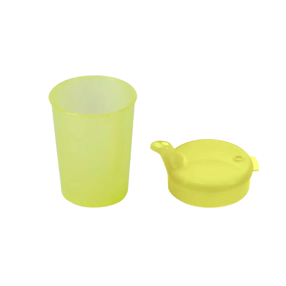 PP Beak cup top and bottom SET, yellow, 50 x 250 ml: buy polypropylene top and bottom SET for 50 beak cups as patient supplies.