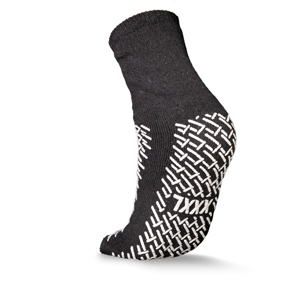 Non-slip socks, size XXXL, black, Med-Comfort: buy comfortable non-slip disposable socks for ward and patient use.
