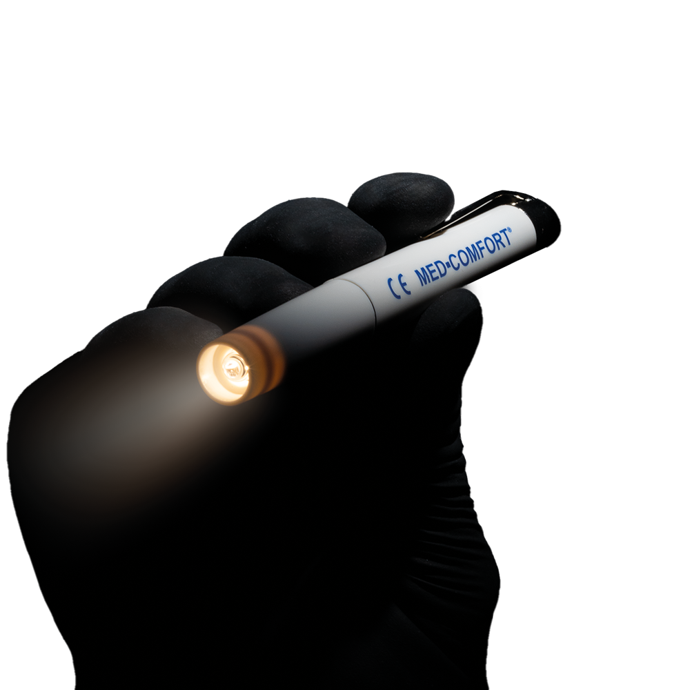 Diagnostic light, colour white, with long-life batteries, Med-Comfort
