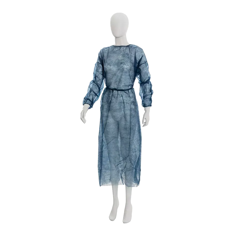 PP Disposable visitor gown, size L, XL, colour blue, non-woven, Med-Comfort: buy disposable gown for tying, with tricot cuffs for a secure fit on the arm.