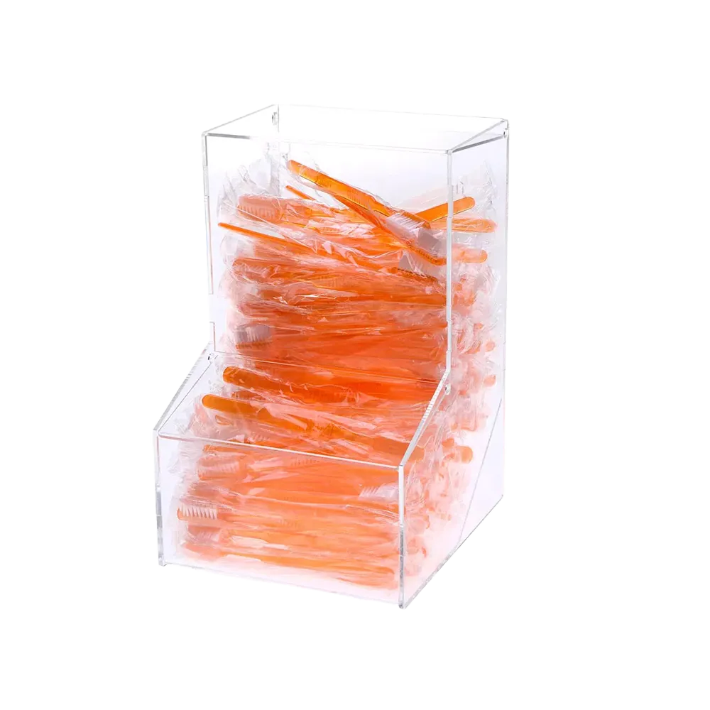 Universal dispenser, 172 x 270 x 190 mm, transparent, acrylic: buy dispenser for hygienic and easy single withdrawal suitable for clip-on bonnets, sleeve protectors, toothbrushes, ear protectors etc..