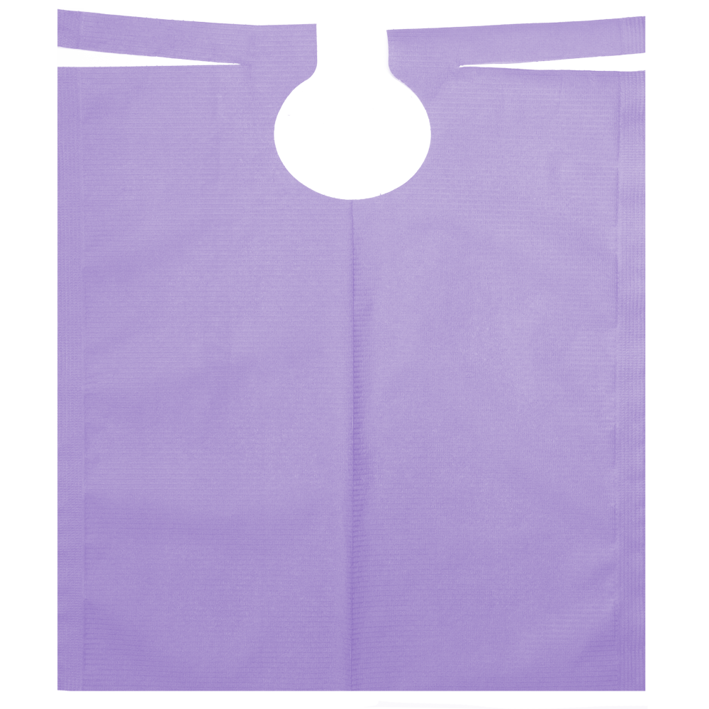 Patient cape with PE coating, colour purple, 500 x 600 mm