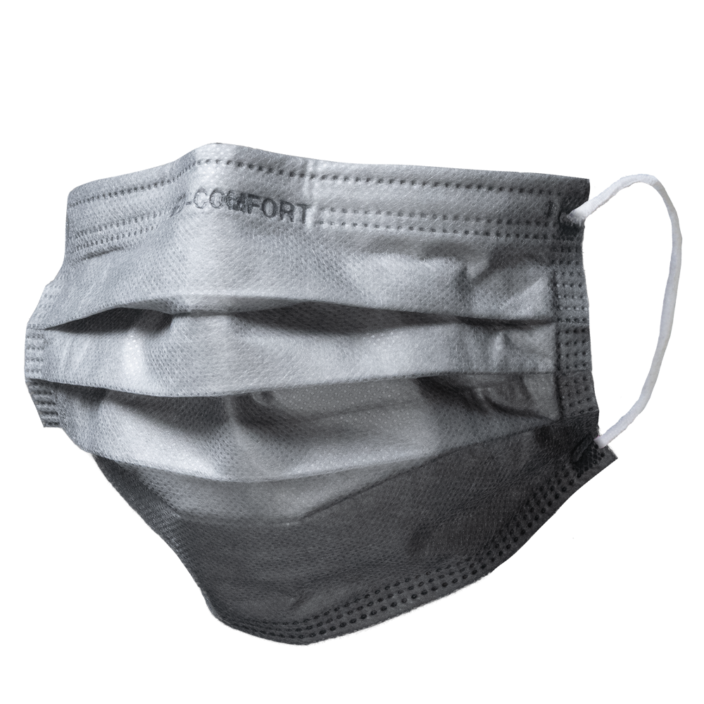 OP mask, silver grey, platinum, type IIR, Med-Comfort