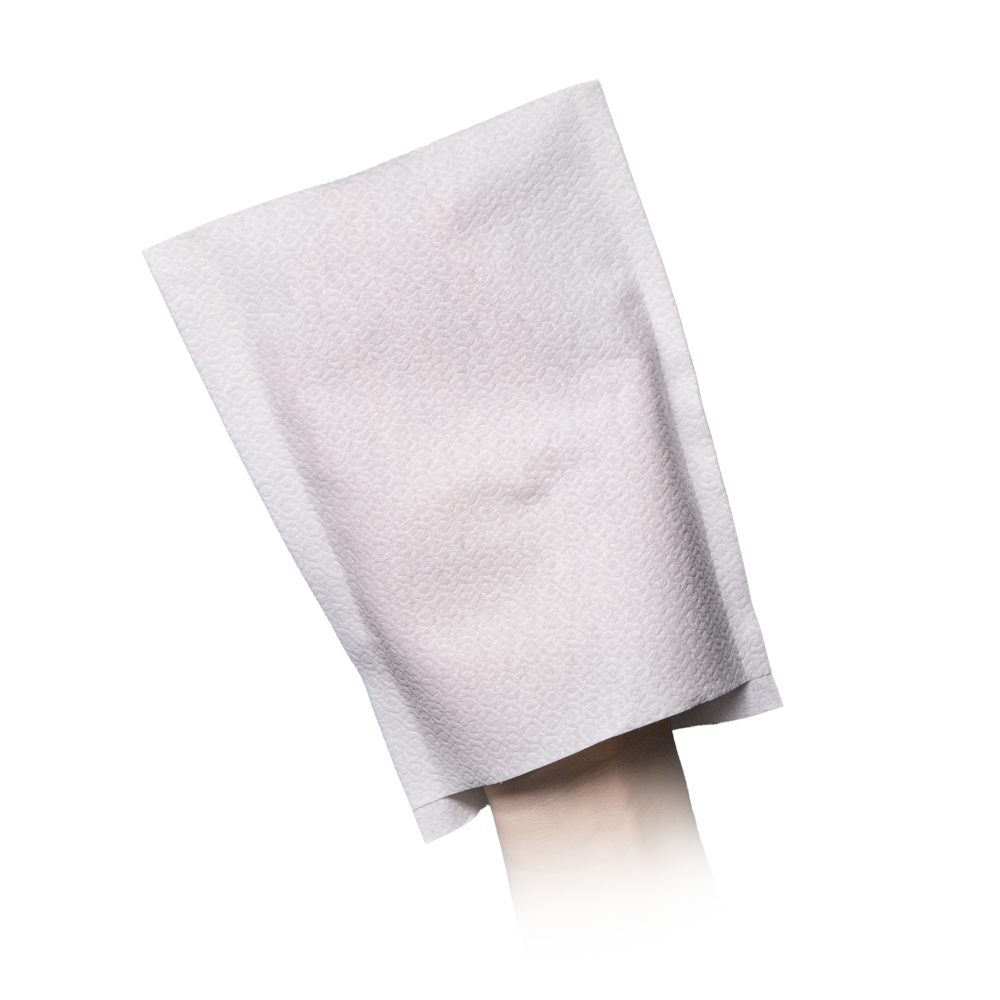 Disposable washcloth, white, Airlaid, Med-Comfort