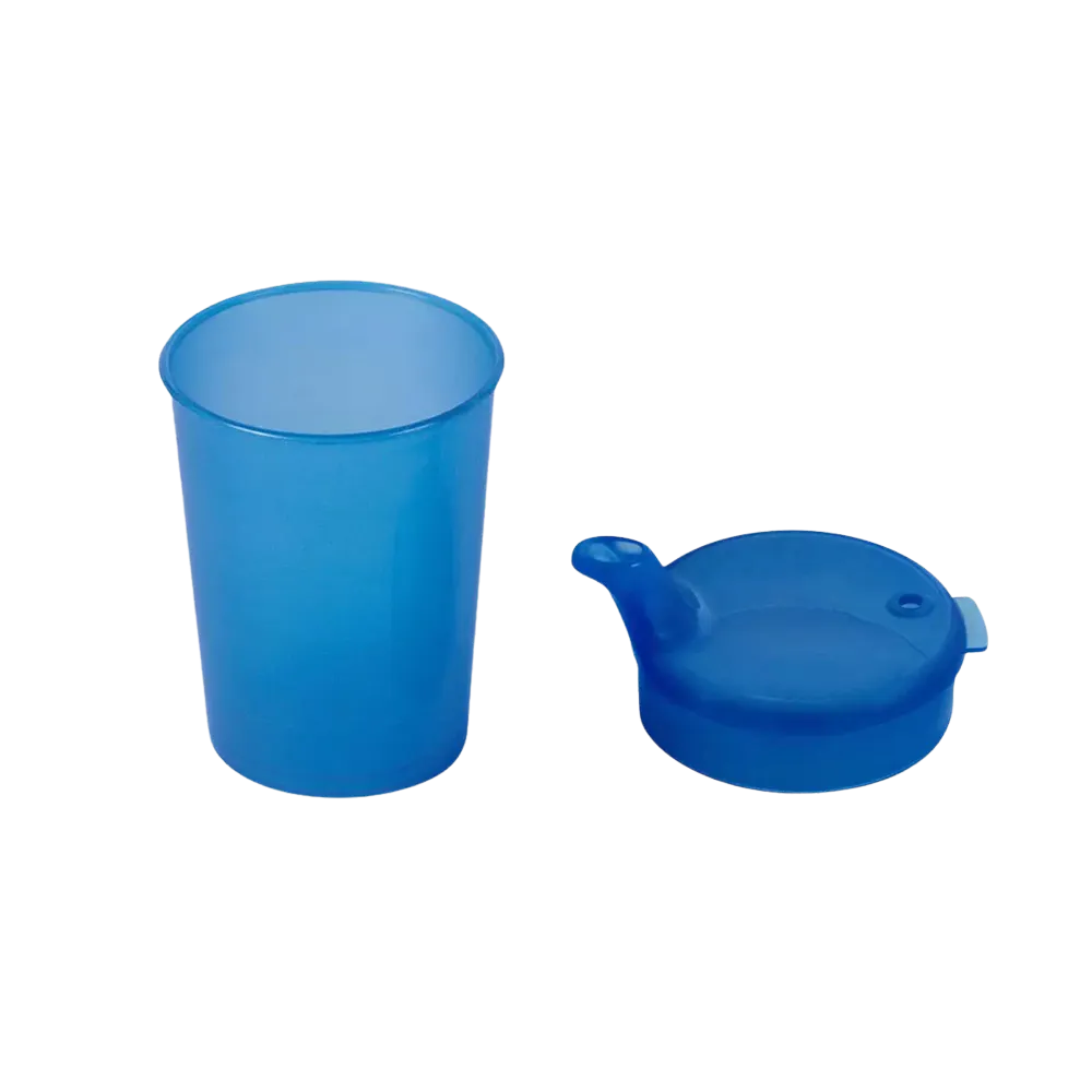 PP Beak cup top and bottom SET, blue, 50 x 250 ml: buy polypropylene top and bottom SET for 50 beak cups as patient supplies.