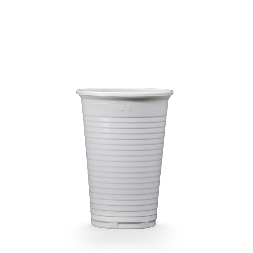 PP Mouth rinsing cup, 200 ml, colour white, polypropylene