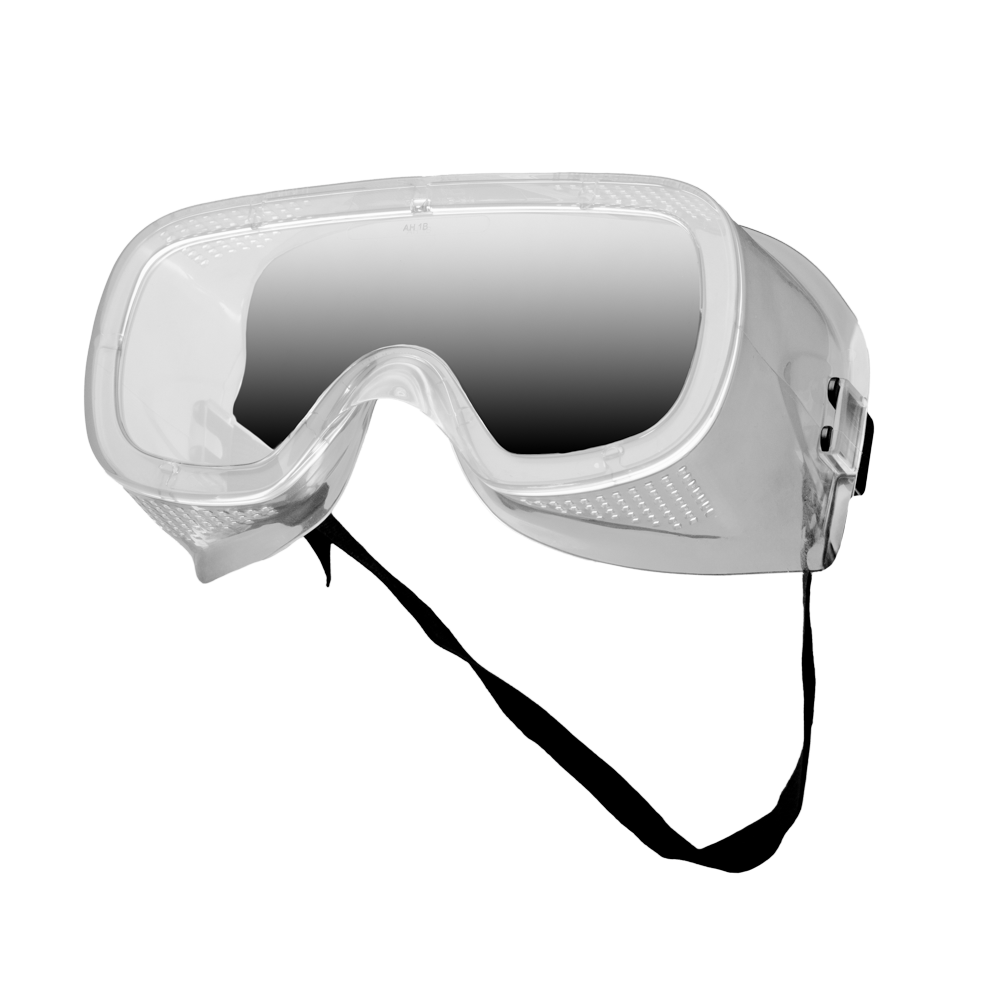 Full protection goggles, colour transparent, black, Airmaster