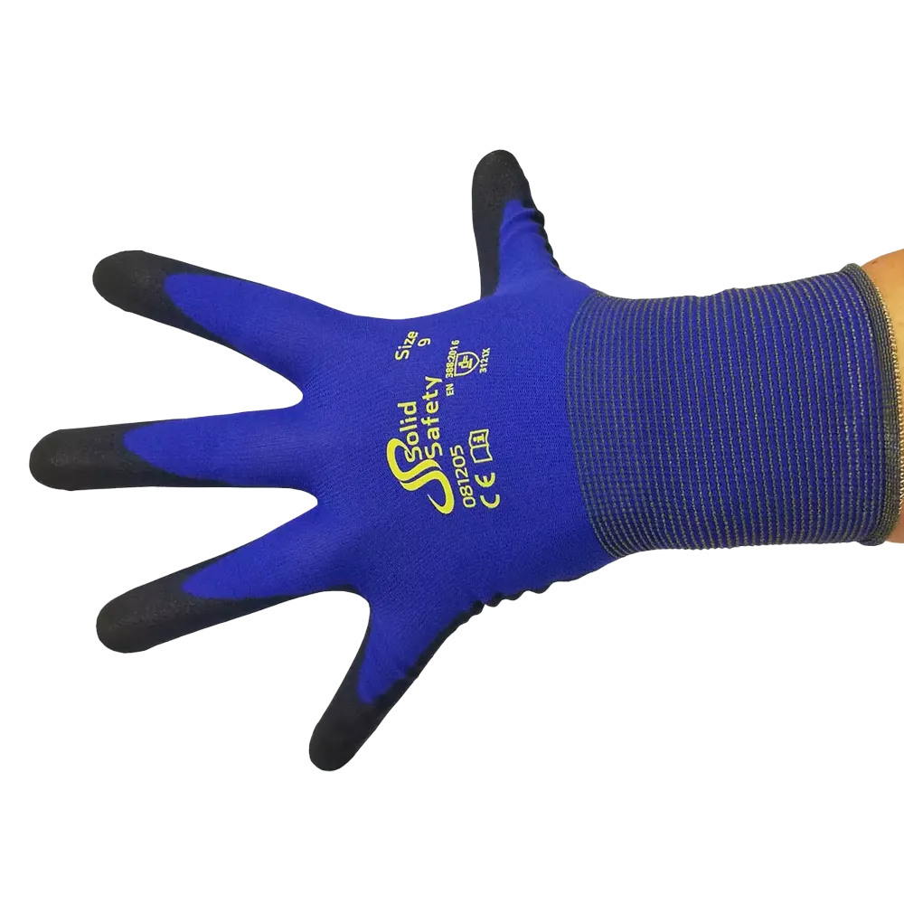 Assembly glove, size 8, grey, SolidSafety Tough Fine Touch