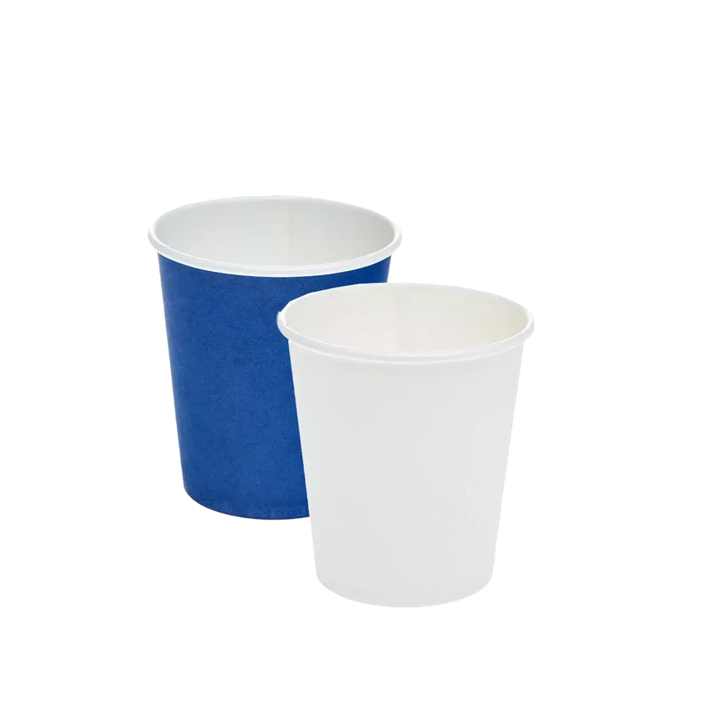 Hard paper mouth rinse cup, 190 ml, colour blue: buy robust and dense mouth rinse cup as an environmentally friendly alternative for dental treatments.