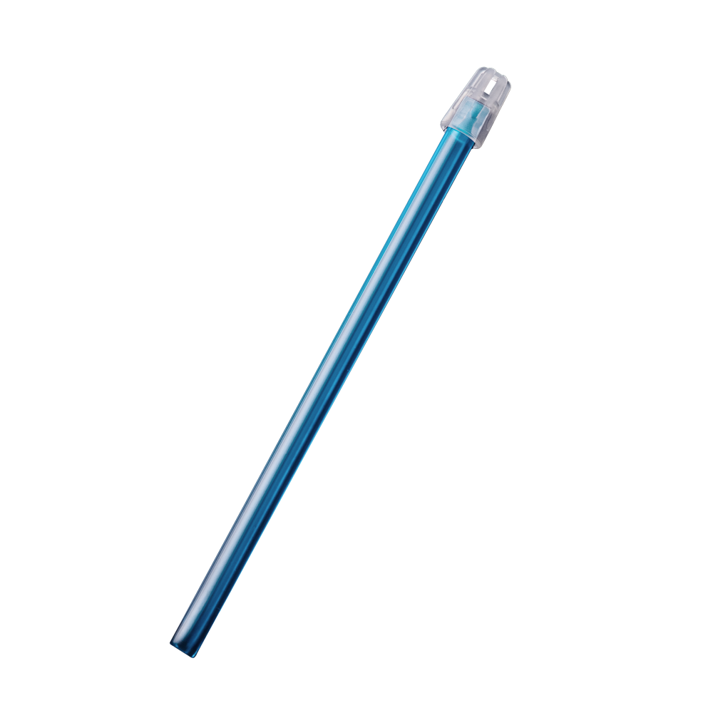 Dental saliva ejector, length 130 mm, colour light blue