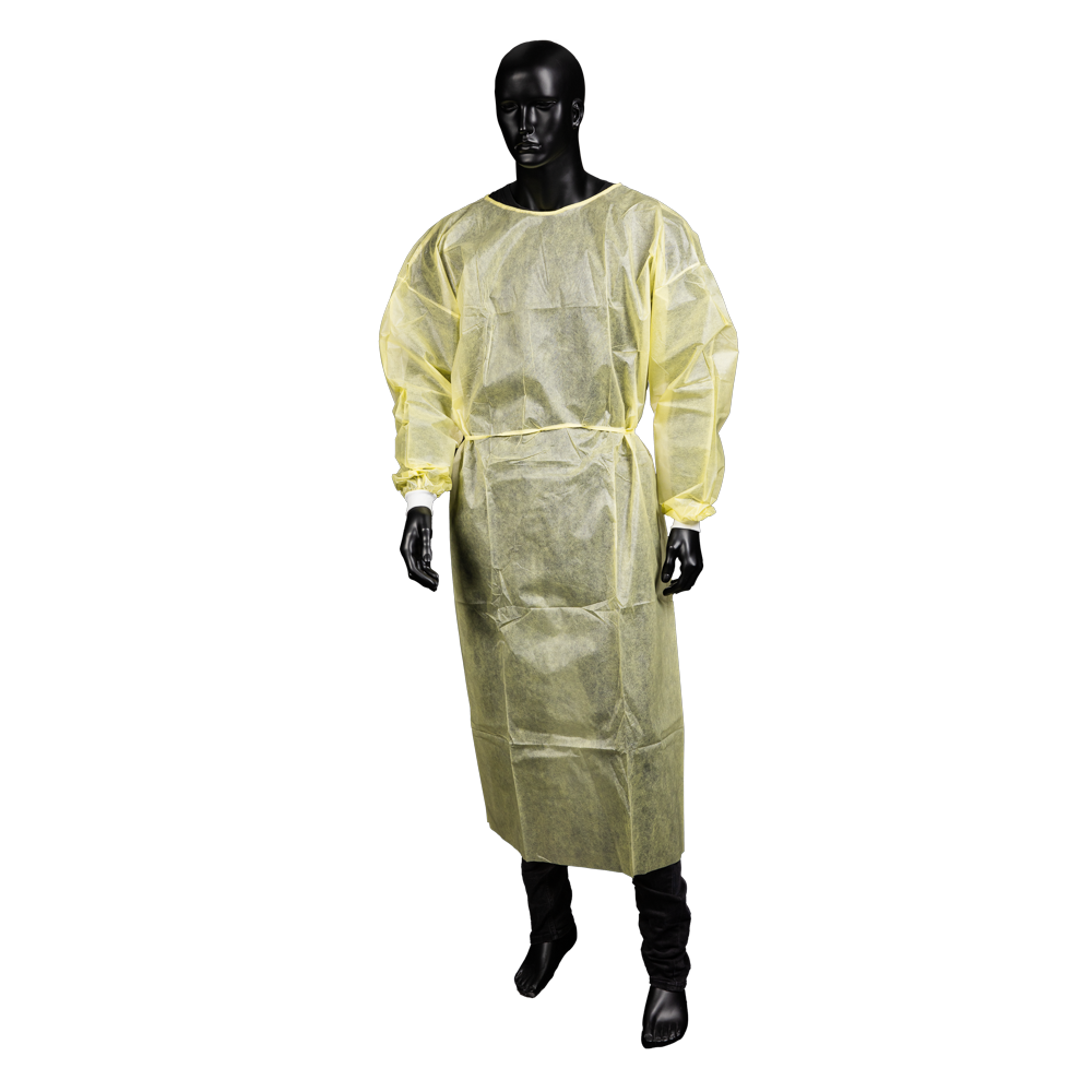 PP Disposable visitor gown, size XL, XXXL, extra large, colour yellow, non-woven, Med-Comfort