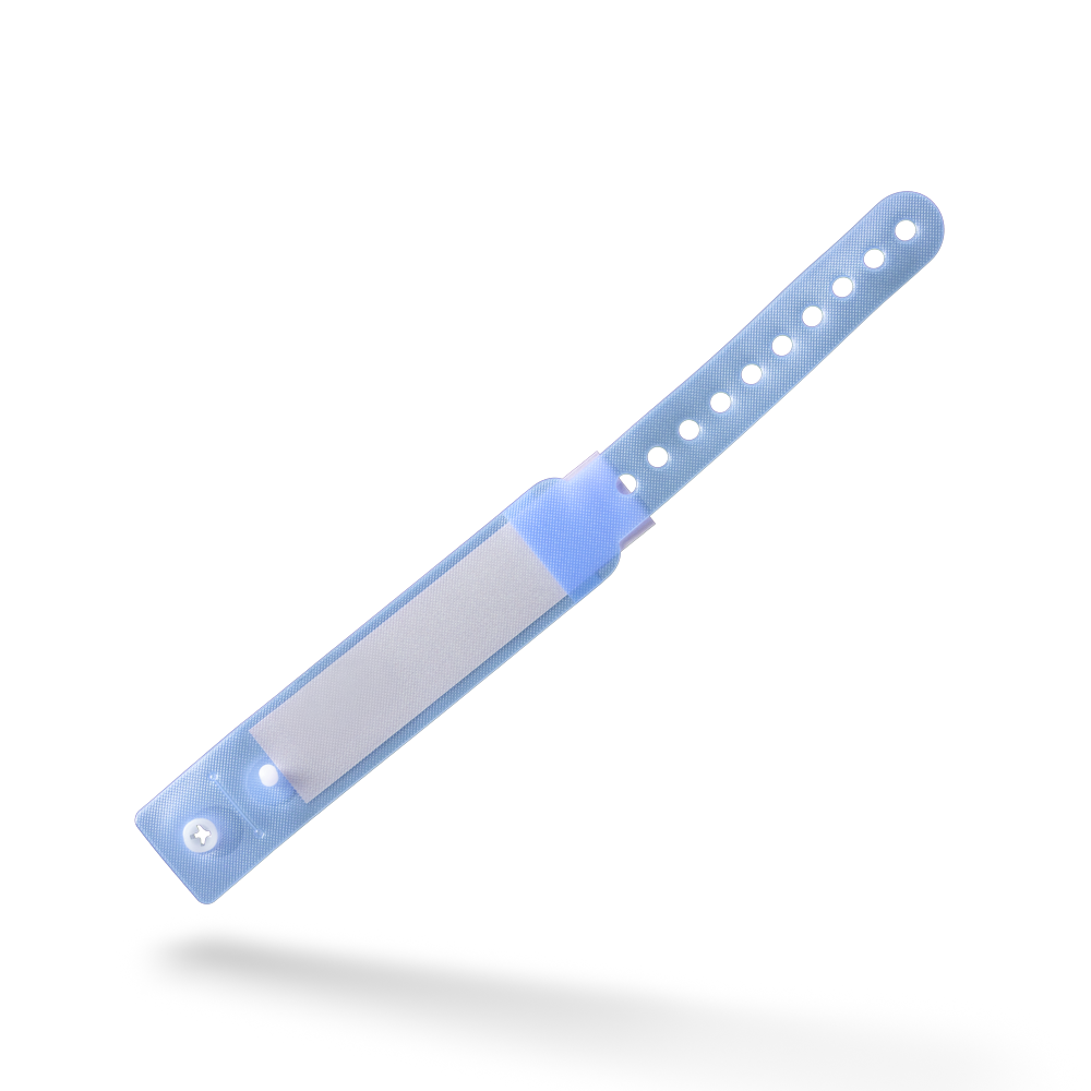 PVC children's patient wristband, colour blue, 162 x 18 mm: buy inscribable name wristband made of latex-free plastic for the little patients as ward supplies.