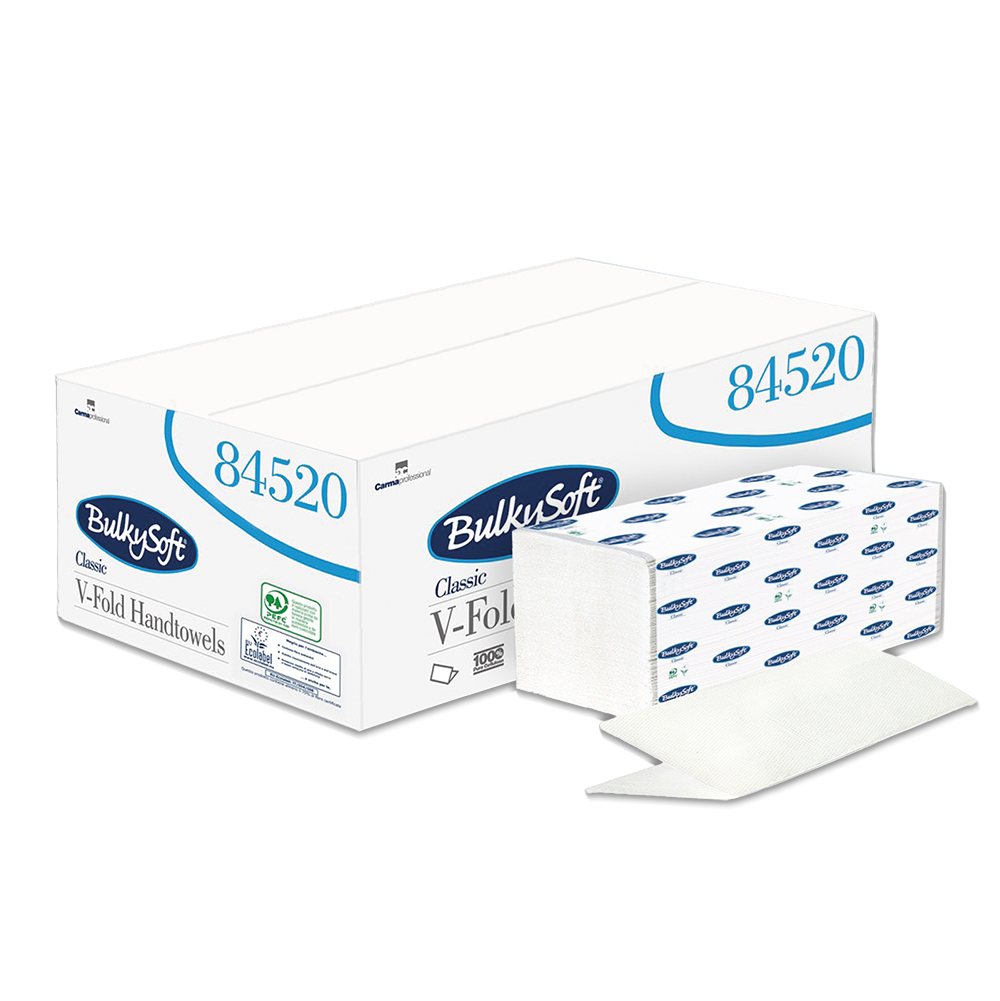 Folded towels, colour white, BulkySoft Premium 