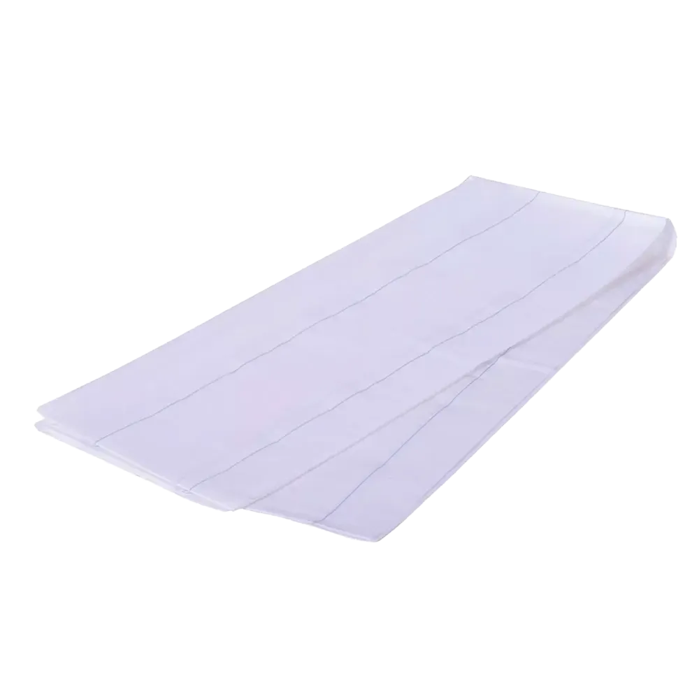 Tissue, PE stretcher protection sheet, white, blue, 75 x 210 cm