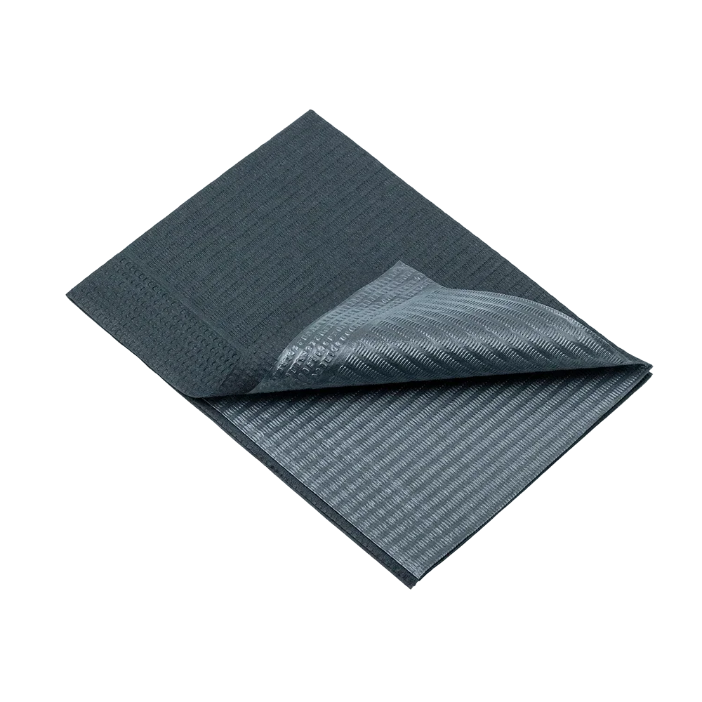 Dental disposable patient napkins, 33 x 45 cm, colour black