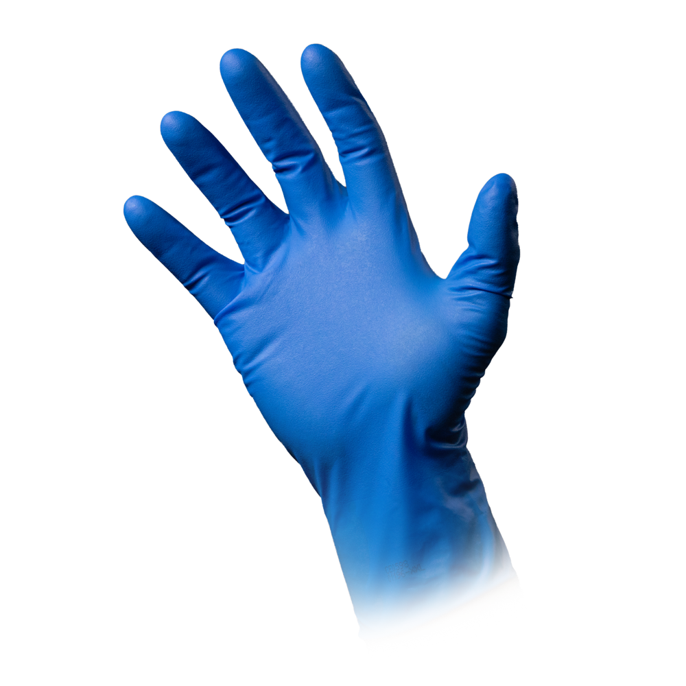 MED-COMFORT HIGH RISK, nitrile chemical protection glove, powder-free, blue, size XXXL: buy powder-free nitrile glove as chemical protection glove