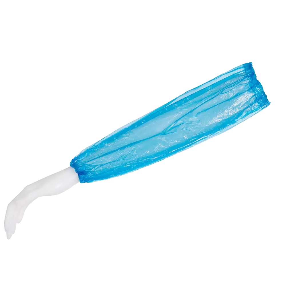 PE Sleeve protectors, 40 x 20 cm, colour blue, polyethylene, Med-Comfort: buy thanks to the elasticated band on both sides, durable, well-fitting and protective sleeve protectors as coloured protective clothing.