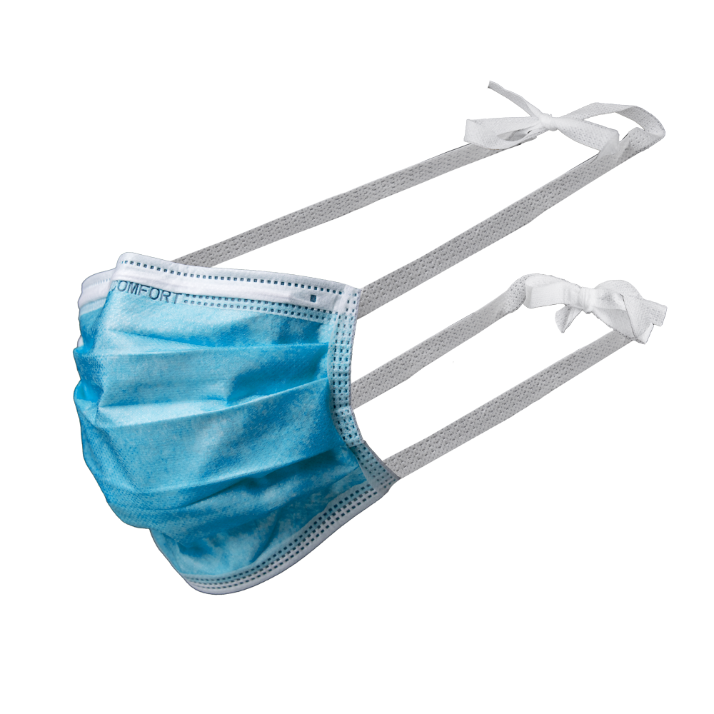 Surgical mask for bandaging, blue, type IIR, Med-Comfort: buy fleece mouth guard for bandaging as mouth nose protection.