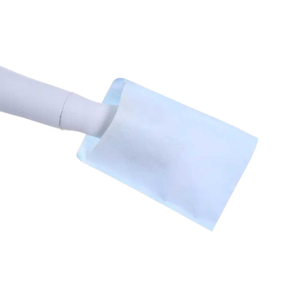 Disposable washcloth, white, blue, PE inner coating, Med-Comfort: buy disposable flannel with polyethylene inner coating as a practical disposable item.