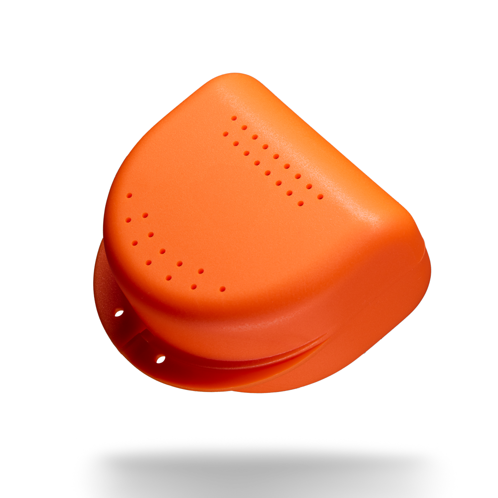 PP Dental braces box for adults, 80 x 80 x 45 cm, orange, polypropylene: buy sturdy and robust braces box for storing braces.