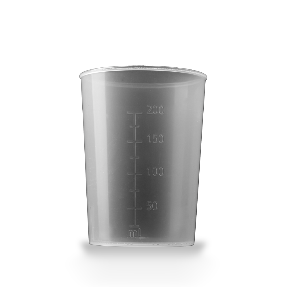 PP Beak cup bottom part, transparent, 250 ml