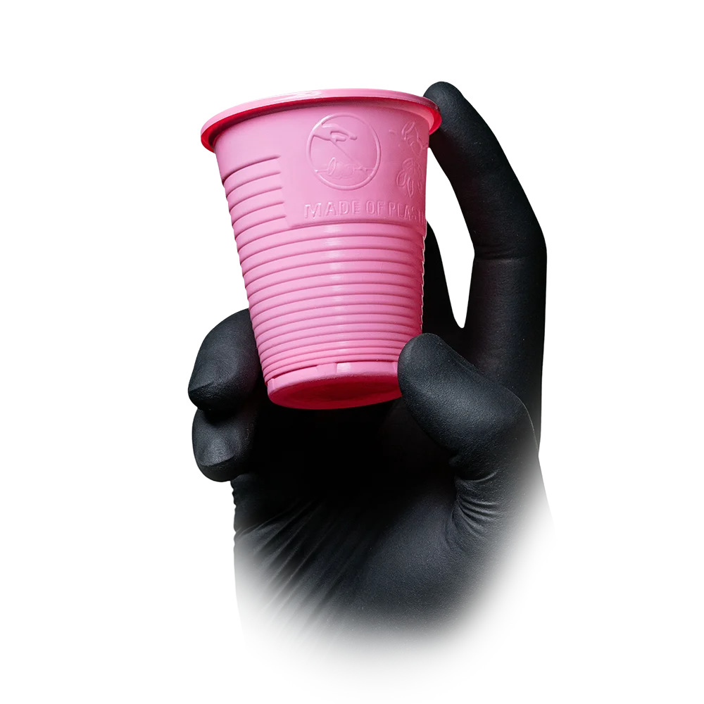 PE Mouth rinsing cup, 180 ml, colour pink, polyethylene: buy sturdy, non-slip PE Mouth rinsing cup with rounded rim for dental treatments.