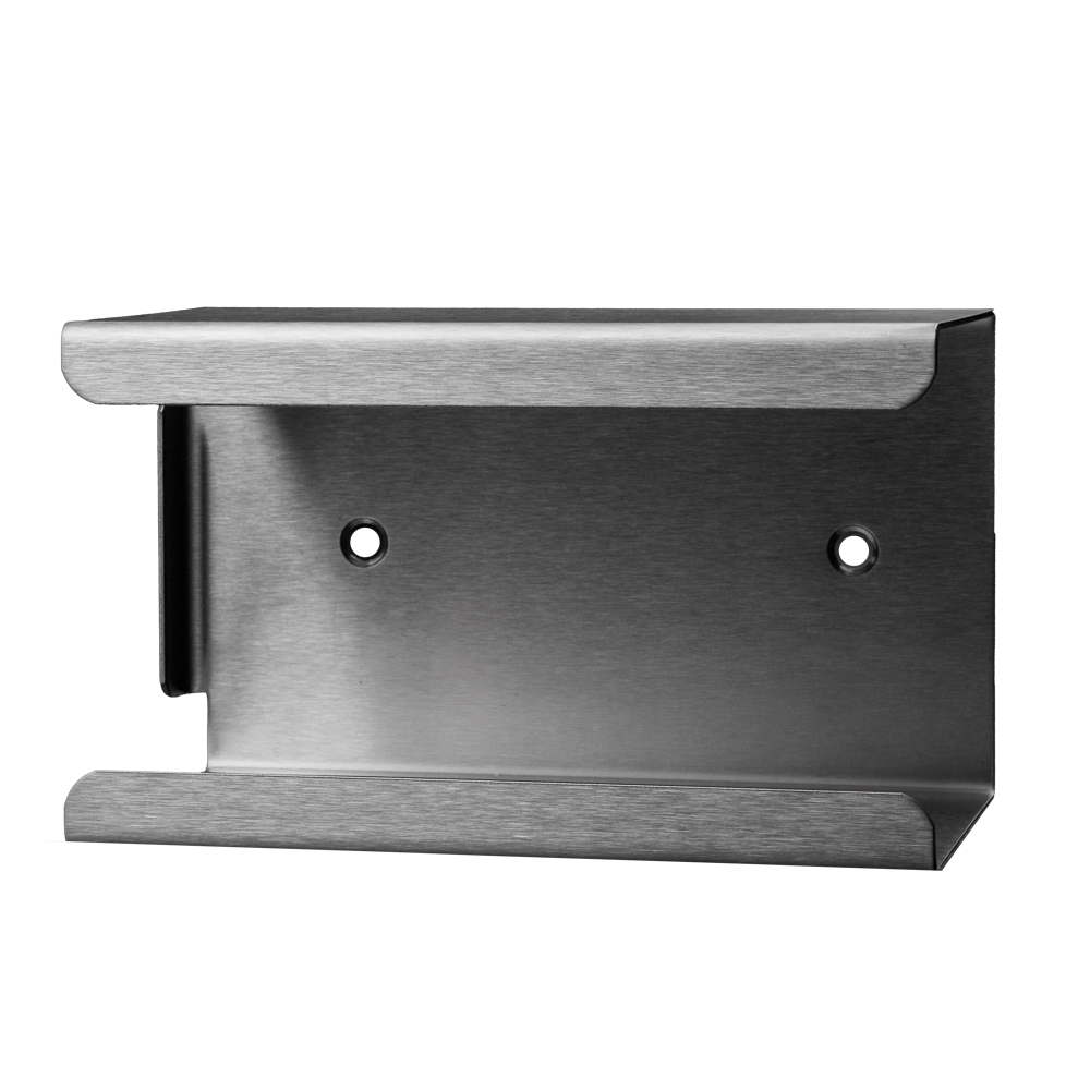 Holder for mouth protection boxes 3-ply, 182 x 103 x 96 mm, stainless steel: buy holder for hygienic and easy single removal of three-ply surgical masks.