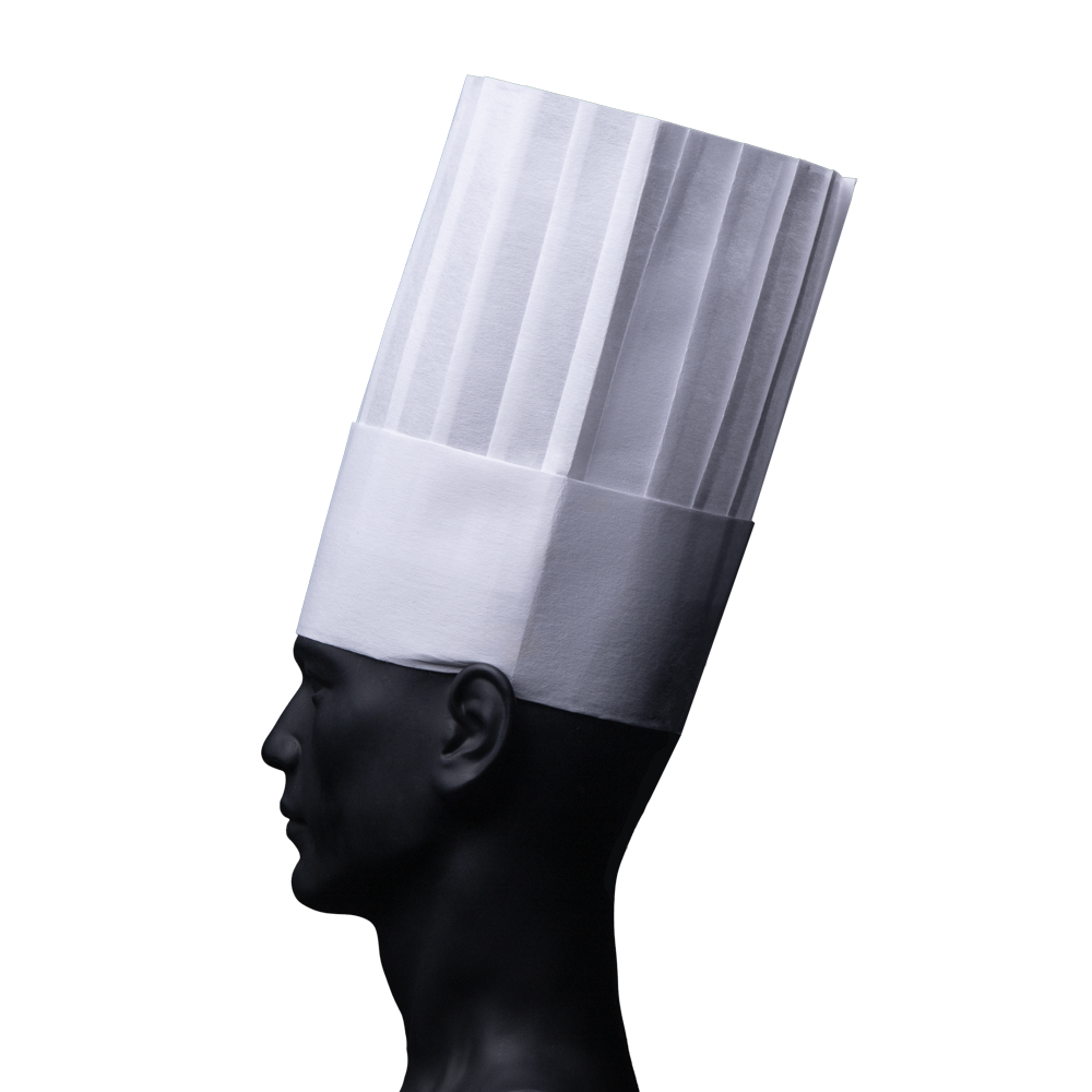 Chefs hat, viscose, German style: buy chefs hat as disposable head protection.