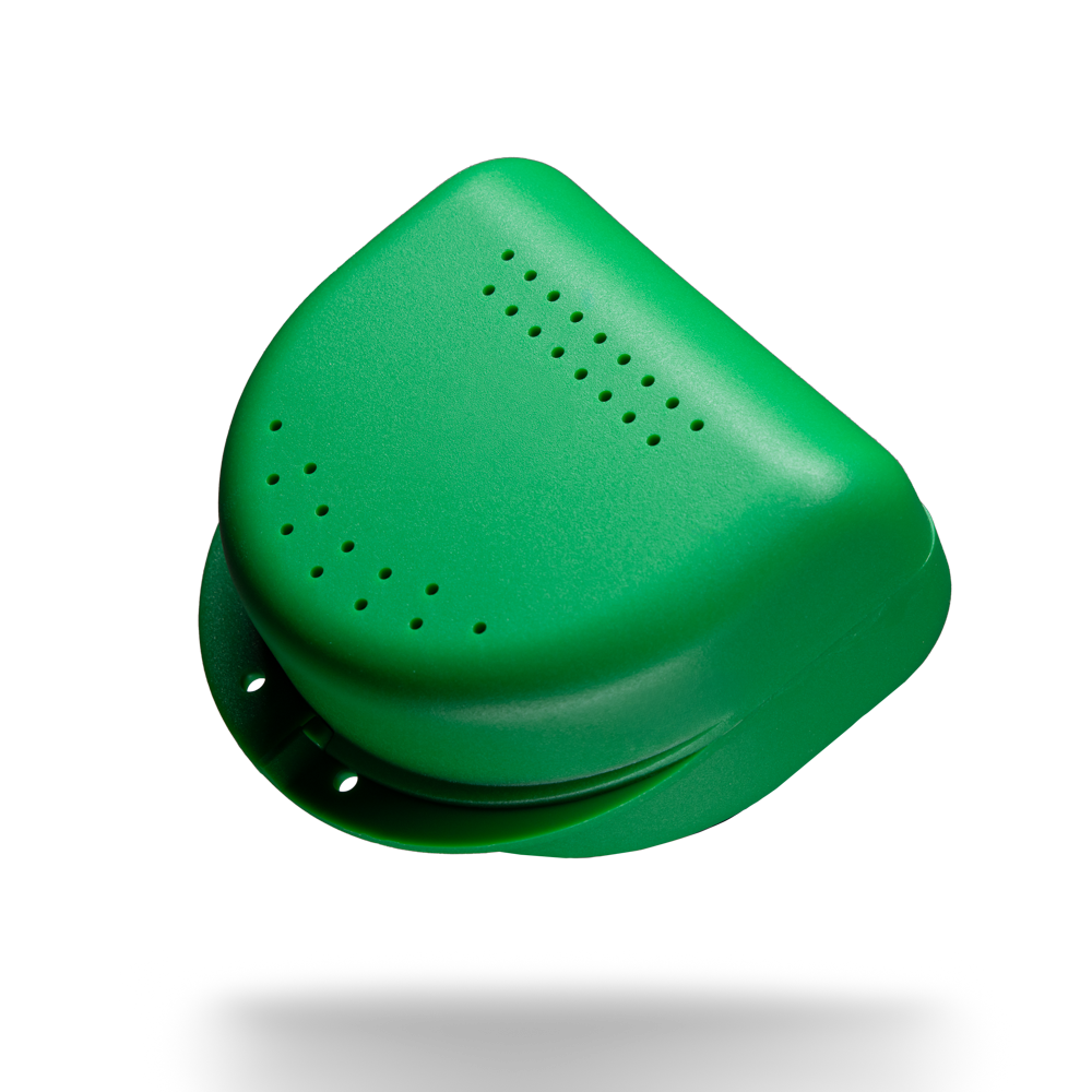 PP Dental braces box for adults, 80 x 80 x 45 cm, green-opaque, polypropylene: buy stable and robust braces box for storing braces.